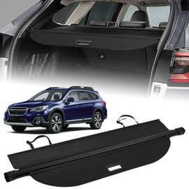 AUXMART for Subaru Outback Cargo Cover 2015 2016 2017 2018 2019 for Subaru Outback Accessories Black Retractable Trunk Cover Security Shield Shade