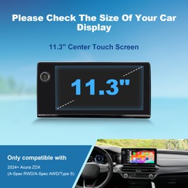 Coleya (2pcs 2024 2025 ZDX Screen Protector for Acura ZDX (A-Spec RWD/A-Spec AWD/Type S) 11.3-inch Touchscreen, 2025 2024 ZDX Accessories High Clarity Protective Film 11.3"