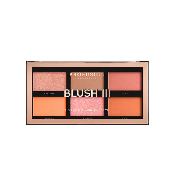 Profusion Cosmetics Blush III 6 Shade Blush Palette, Multicolour