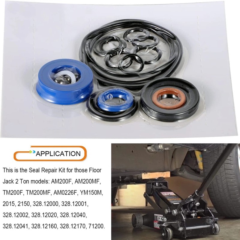 Unbranded AM200F Upgraded Hydraulic Floor Jack Seals Repair Kit For