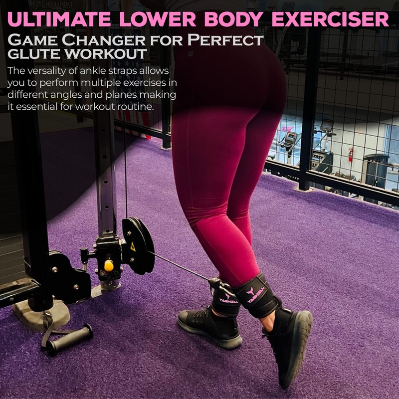 YAGHZU Ankle Straps for Cable Machines Women - Adjustable Gym