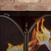 UniFlame Black 4-Fold 25-Inch Fireplace Screen
