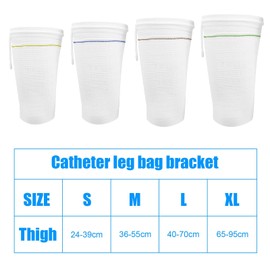 Catheter Leg Bag Holder, Catheter Bag Holder with Adjustable Strap, Fabric Catheter Stabilization Device,Leg Sleeve for Catheter Bag,Urine Drainage Bag Cover,Urinary Incontinence Catheter Supplies(L)