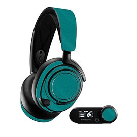 MightySkins Glossy Glitter Skin Compatible with SteelSeries Arctis Nova Pro - Solid Teal | Protective, Durable High-Gloss Glitter Finish | Easy to Apply, Remove, and Change Styles | Made in The USA