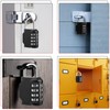 Pack of 2 Padlock Combination Lock, 4 Digit Zinc Alloy