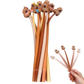 AmazingSpark 12 Pcs Capybara Ink Pens Capybara Stuff Party Supplies Stress Reduce Cute Cartoon Animal Pens Funny Ballpoint Gifts for Birthday Adults Women Men Office, 0. 5 mm Black Ink