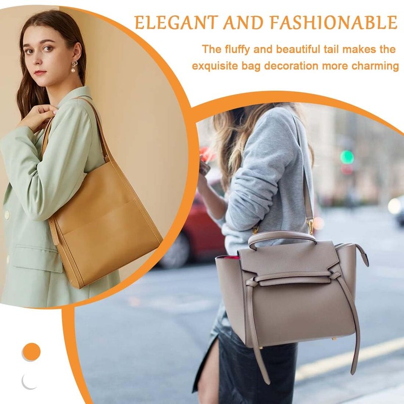 IKOPFLN Fox Tail Pendant, Key Ring Bag Accessories, Car Key