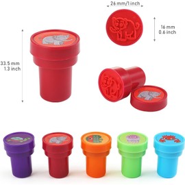 Kesote Stamp Children's Stamp Set Animal 26 Children's Stamp Self-Inking Party Bag Children's Birthday Gift Birthday Party Favour