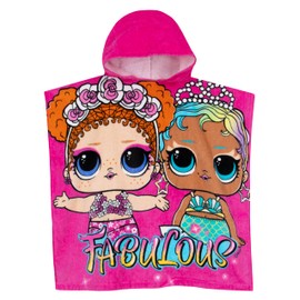 L.O.L. Surprise! Children's Bath Towel Girls Poncho Towel Pink One Size