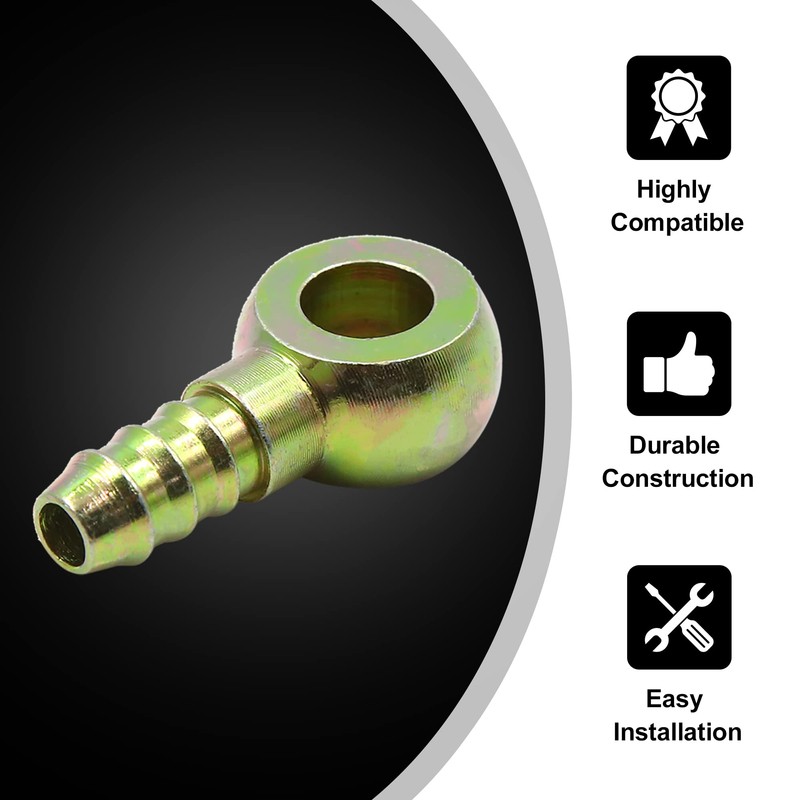 sourcing map 2 x Hollow Screws 10 mm Hose Nozzle