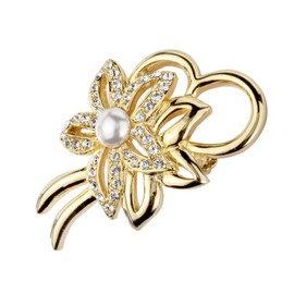 Traveller Brooch Pearl White, Metal