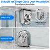 Ranbo Frameless Pull Push Door Floor/Top Bolt Lock, No-Drill, 304