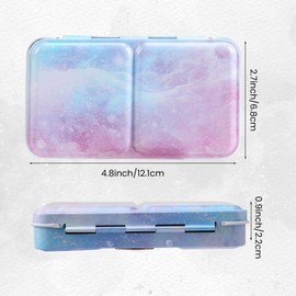 HAUSTGO Watercolor Palette Empty with Paint Tray and 14PCS Watercolor Half Pans - Sturdy Empty Watercolor Palette Tin - Customizable Metal Watercolor Palettes