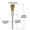 45-Piece Brass Wire Brush Set - Metal Rust Removal, Polishing,