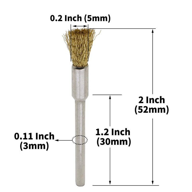 45-Piece Brass Wire Brush Set - Metal Rust Removal, Polishing,