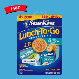 StarKist Lunch-To-Go Mix Your Own Tuna Salad, Chunk Light Tuna Pouch, 4.5 Ounce Kit, 1 Pack