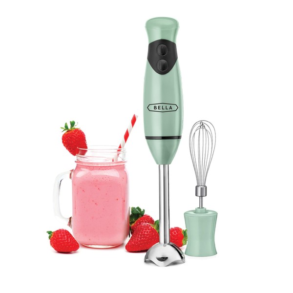bella Immersion Blender, Portable Mixer and Emulsifier with Whisk Attachment,
