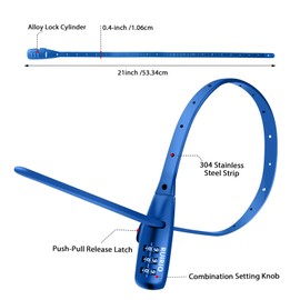 Zip Tie Lock Adjustable Cable Lock for Kids Bike, Helmet, Fridge Cabinets, Drawers, Fences, Toolboxes, Bike Rack, Suitable for Adult, Child, Kid, Baby. 3 Pack (Blue)