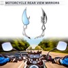 X AUTOHAUX 1 Set Universal Motorcycle Rear View Mirrors Adjustable