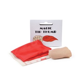 Bristol Novelty MC009 Conjurors Thumb Tip and Silk, Red/Beige, One Size