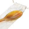 Bloomingville Horn Serving Spoon in Printed Drawstring Bag