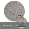 ANAZOZ Table Mats 6 Set,Placemats Vinyl 13.78 x 13.78 IN,Solid