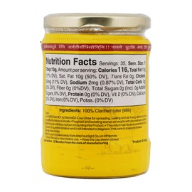 SHREE RADHEY A2 Bilona Gir Cow Ghee | 500 ML | Traditional Bilona Method | Cultured | Premium | Immunity Booster | Pure | Natural | Healthy | Lactose and gluten free | Keto Friendly | Glass Bottle