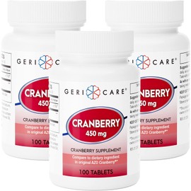GeriCare Cranberry Supplement, 100 Tablets 450 mg (3)