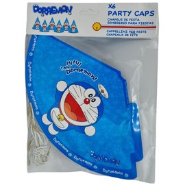 BeenSmile, Doraemon Birthday Hats, Cardboard Hats, Children's Birthday Decoration, Birthday Party Hats, Pack of 6