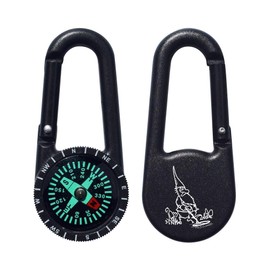 Azeeda 'Metal Detector Gnome' Compass Keyring (KC00016233)