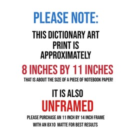 We're All Mad, Alice in Wonderland Vintage Dictionary Page Photo Wall Art, 8x10 Unframed