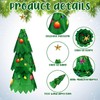 Chunm 2 Pcs Christmas Tree 3D Windsock Applique Christmas Tree