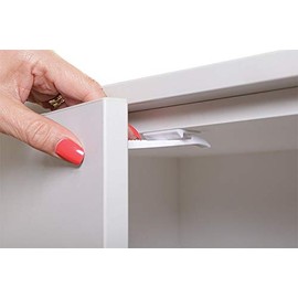 Dreambaby Adhesive Safety Latches for Cabinets & Drawers - Extra Long, 4 Pack