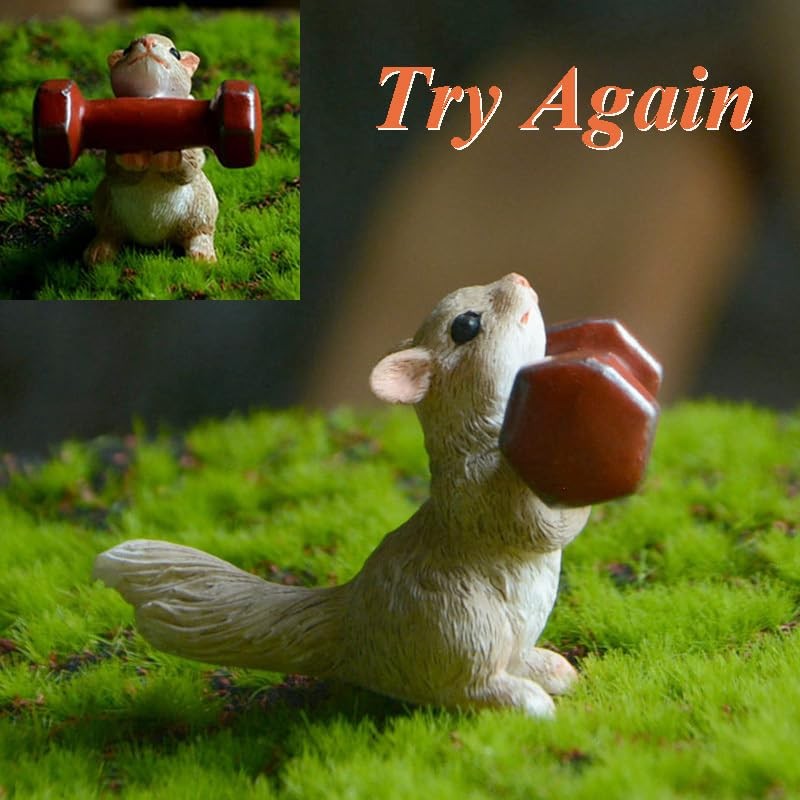 Gemmia Miniature Fairy Garden Squirrel Figurine- New Life Squirrel