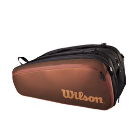 WILSON Pro Staff V14 Super Tour Tennis Racket Bag - Brown, Holds up to 15 Rackets