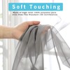 OWENIE Short Grey Sheer Curtains 36 Inches 2 Panels Set