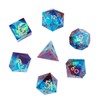 DollaTek Upscale Resin Transparent DND Dice Set Polyhedral Dice RPG