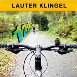 STOPERT Bicycle Bell Loud Bell Bicycle 120 db, Fits Bicycle Bell of All Handlebar Sizes, Tool-Free Installation, Pure Copper Material, Suitable for Road Bikes, Mountain Bikes (Black)