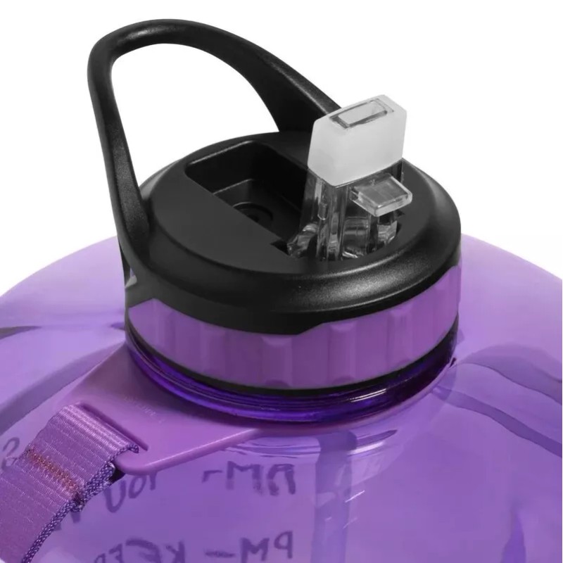 HydroMATE Gallon Water Bottle With Straw Light Purple Motivational Level
