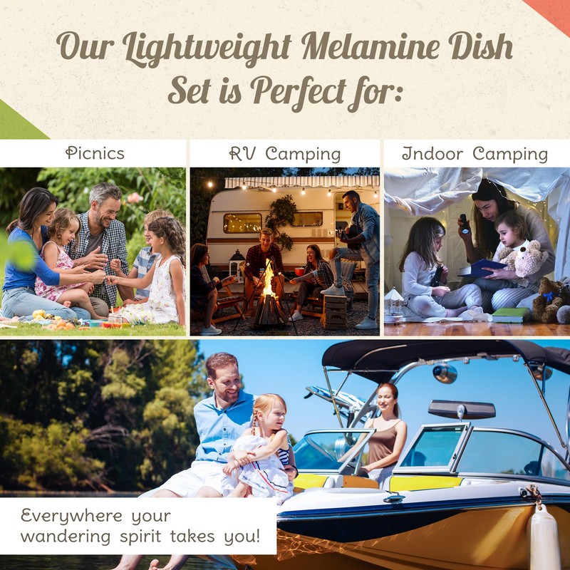 Melamine Dinnerware Sets - 6-pc Marine Dish Set - 2