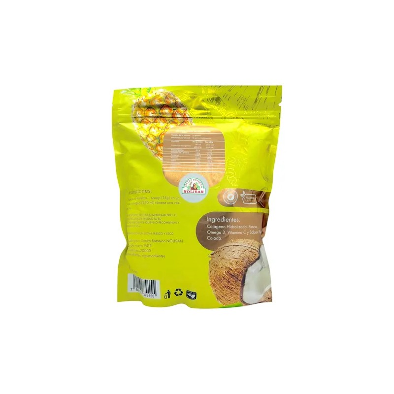 Colágeno Hidrolizado 500 G Sabor Piña Colada Nolisan