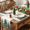Artoid Mode Pine Trees Snowflakes Christmas Placemats Set of 4,