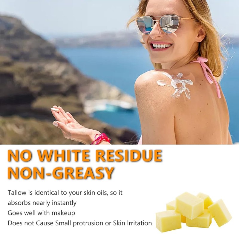 Beef Tallow Sun Cream SPF 50+, Natural Sunscreen & Face