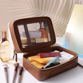 SANHECUN - Neceser de viaje transparente para artículos de aseo de viaje, bolsa de accesorios de viaje, bolsa de maquillaje, dimensiones | Largo x Anc
