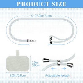 Yitexin 3 Packs Adjustable Phone Lanyard with Patches, Phone Strap Crossbody, Cell Phone Strap for Women Smartphones Wallets, Gray, One Size