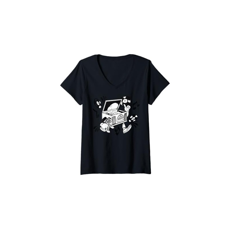 Womens Cartoon Character With Treasure Chest Fun Design For Kids