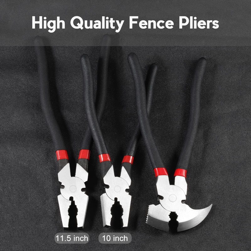 LEONTOOL Fencing Pliers Multi Purpose Fence Pliers with 2 Wire