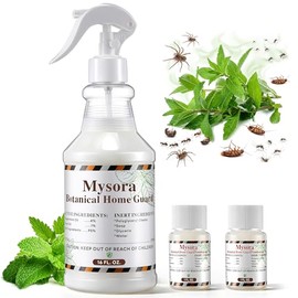 3 Pack Peppermint Oil Spray Kit, 16oz Natural Plant-Based & 2 x 1oz Concentrate Refills, Natural Bug Spray Control for Ants, Spider, Flies, Mosquitoes, Mice, Rats, Bed Bug, Rodent, Safe for Kid