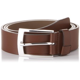 BRAX Men's Full Cowhide Leather Plain Classic Sporty Belt, Cognac