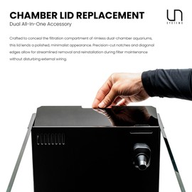 Ultum Nature Systems Chamber Lid Replacement – Compatible with Dual AIO Rimless Aquarium, Foresta 35E and 60E Paludarium - Durable Acrylic Filter Cover and Aquascaping Tools – Dual AIO 30A